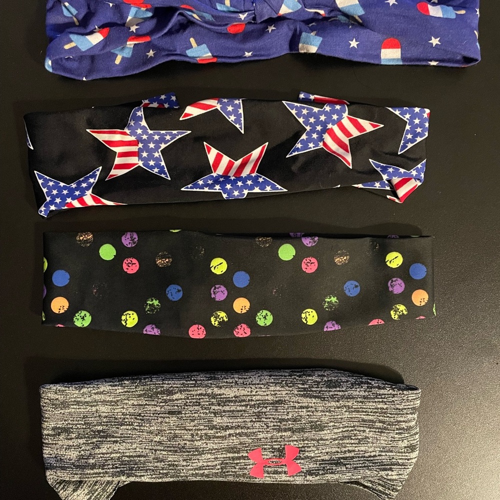 Under Armour and Patriotic Headbands Set